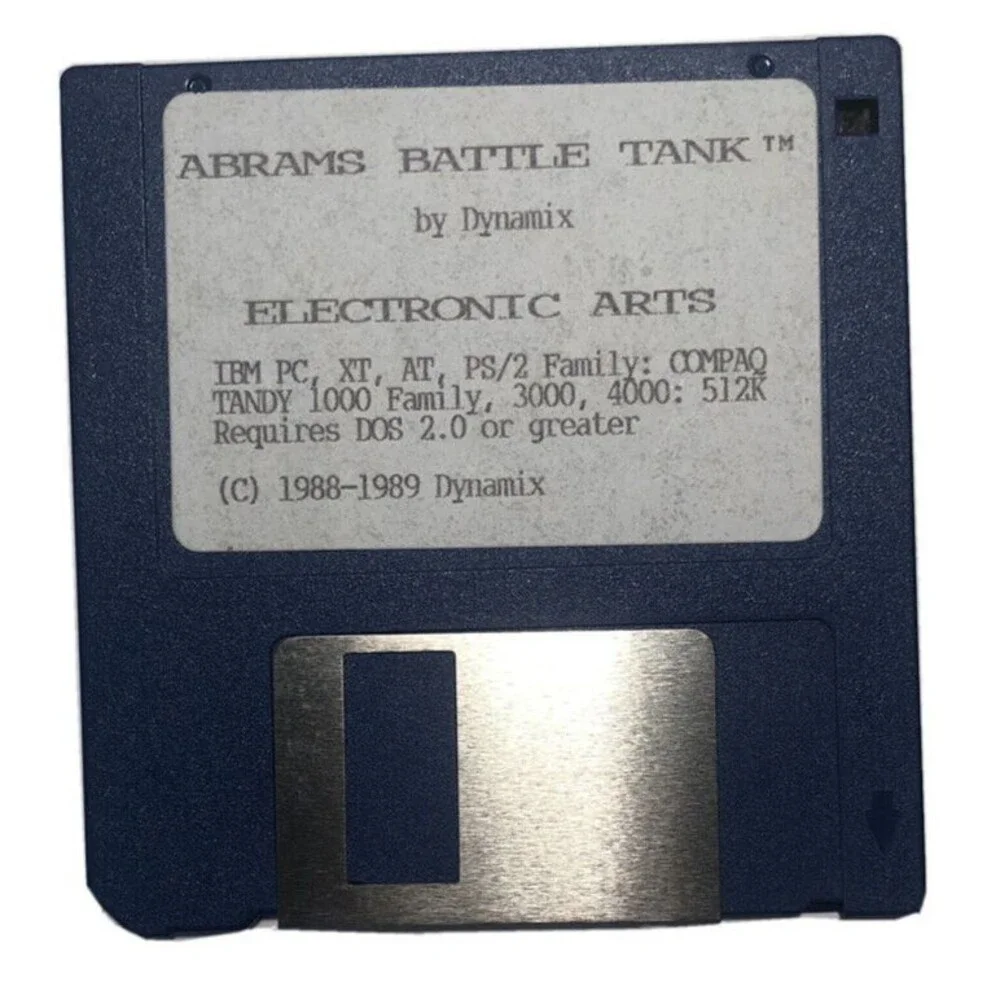 ABRAMS BATTLE TANK PC Game 1989 Electronic Arts Dynamix 3.5 Replacement disk